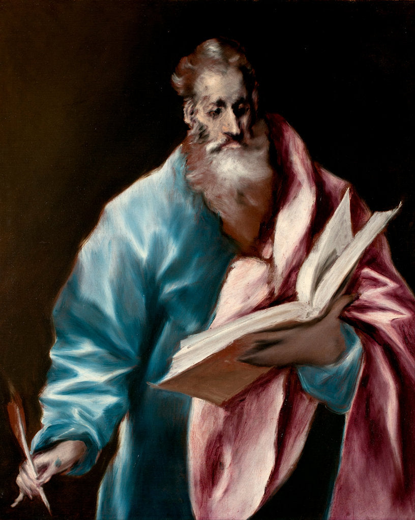 Detail of Saint Matthew the Evangelist by Dominico El Greco