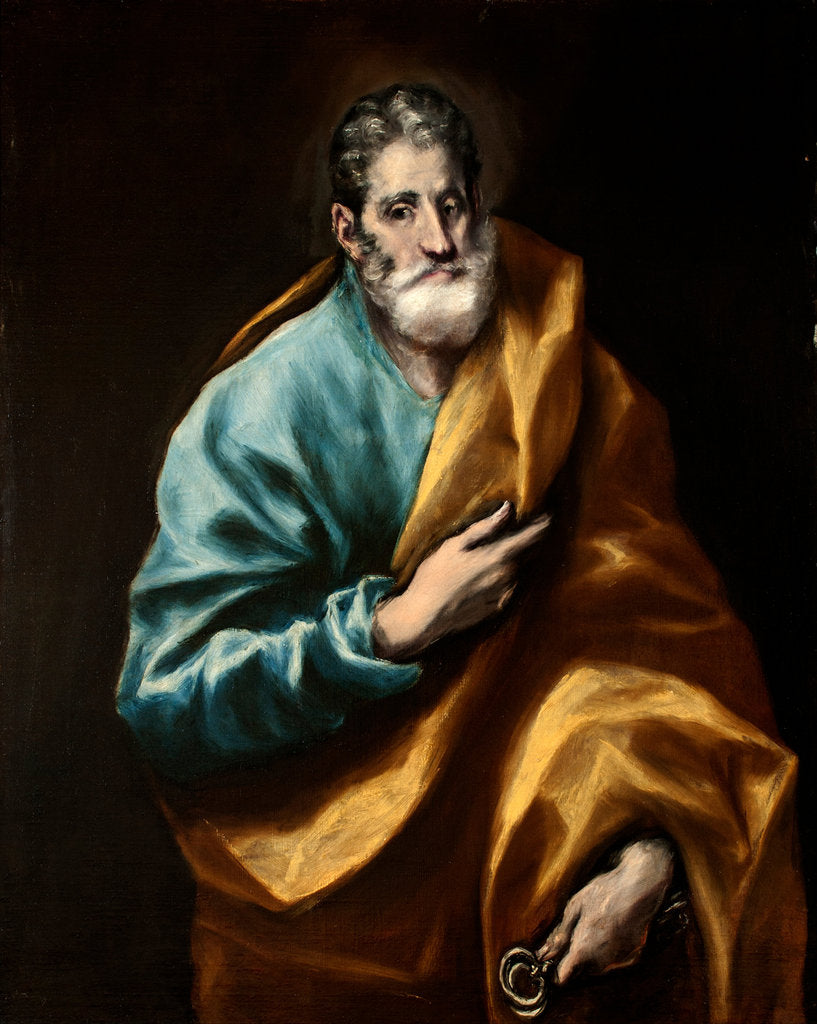 Detail of Peter the Apostle by Dominico El Greco