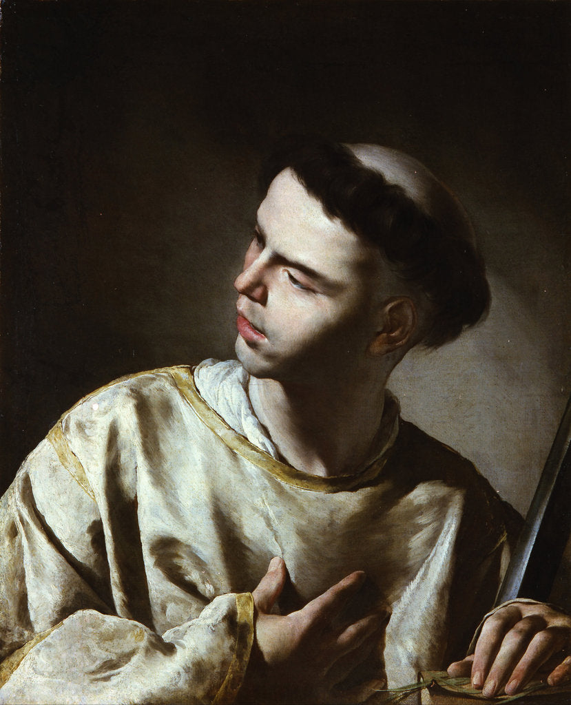 Detail of Saint Lawrence by Bernardo Cavallino