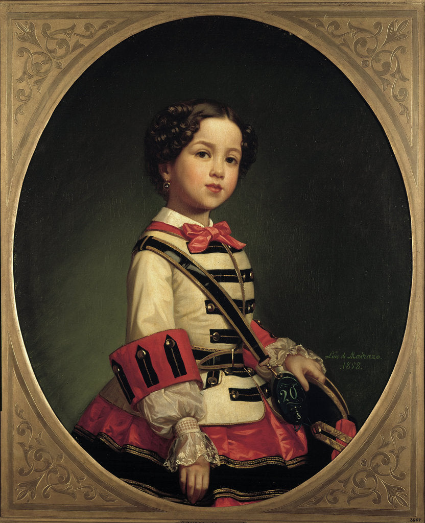 Detail of Marquise María Cristina de Roncali y Gaviria by Luis de Madrazo y Kuntz
