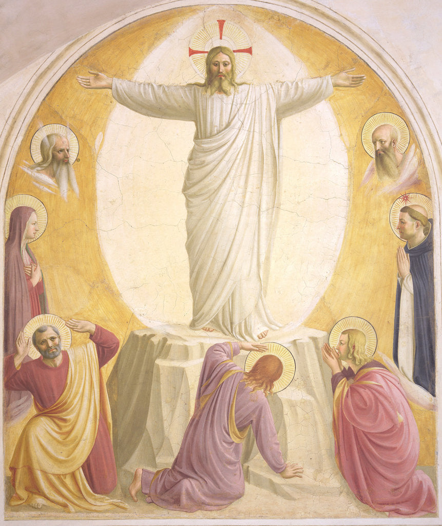 Detail of The Transfiguration of Jesus by Fra Giovanni da Fiesole Angelico