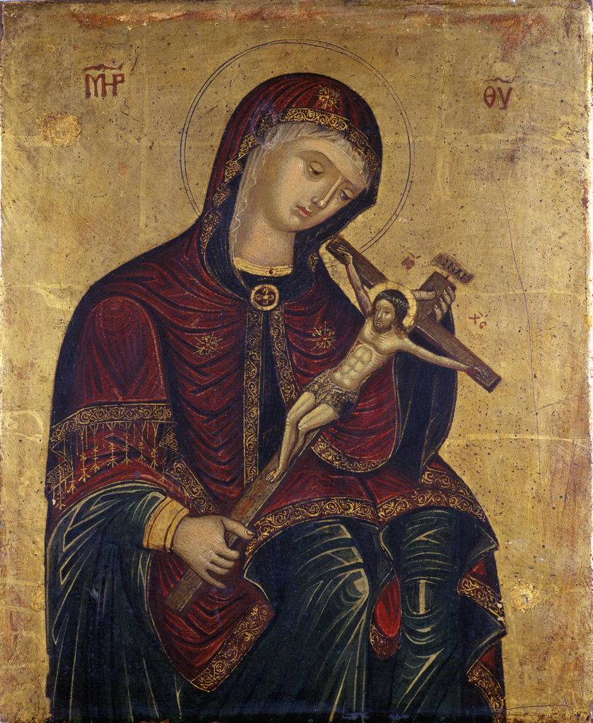 Detail of The Virgin with the Crucifix (Pietà) by Anonymous