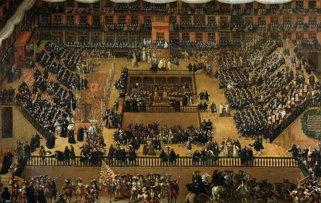 Detail of Auto-da-fé on Plaza Mayor by Francisco Rizi
