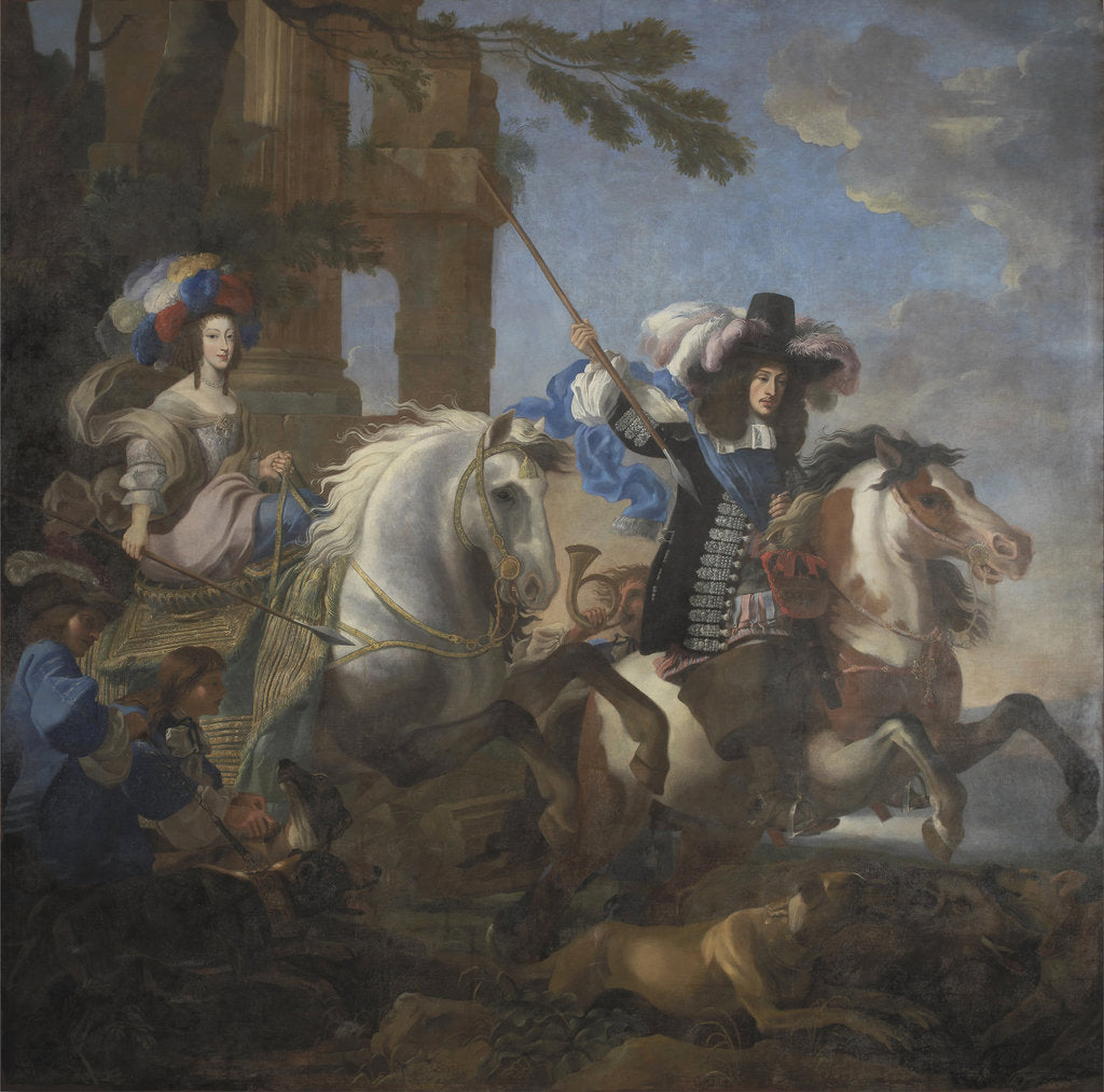 Detail of Ferdinand Maria, Elector of Bavaria and Henriette Adelaide of Savoy by Jan Miel