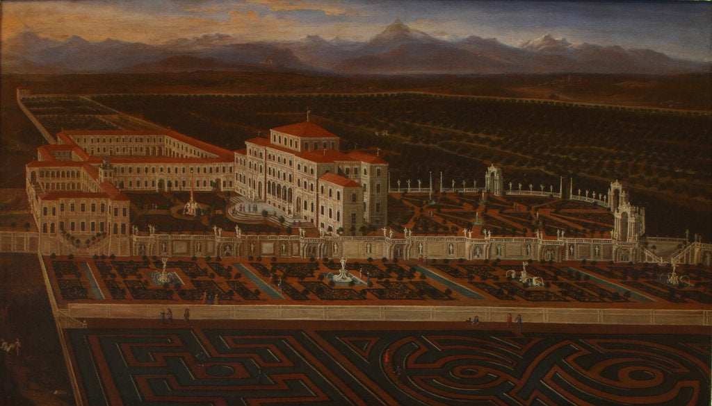 Detail of Palace and Gardens of Venaria Reale by Master of the Residenze Sabaude