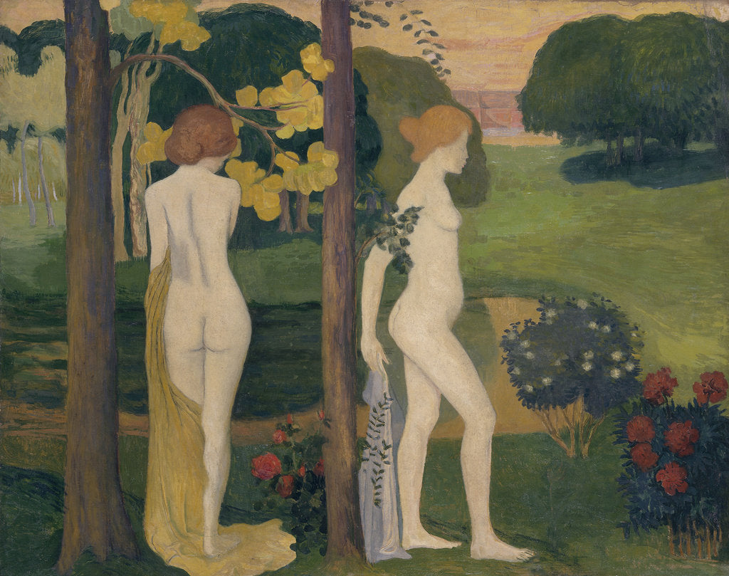 Detail of Two nude in a landscape by Aristide Maillol