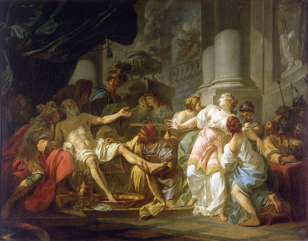 Detail of The death of Seneca by Jacques Louis David
