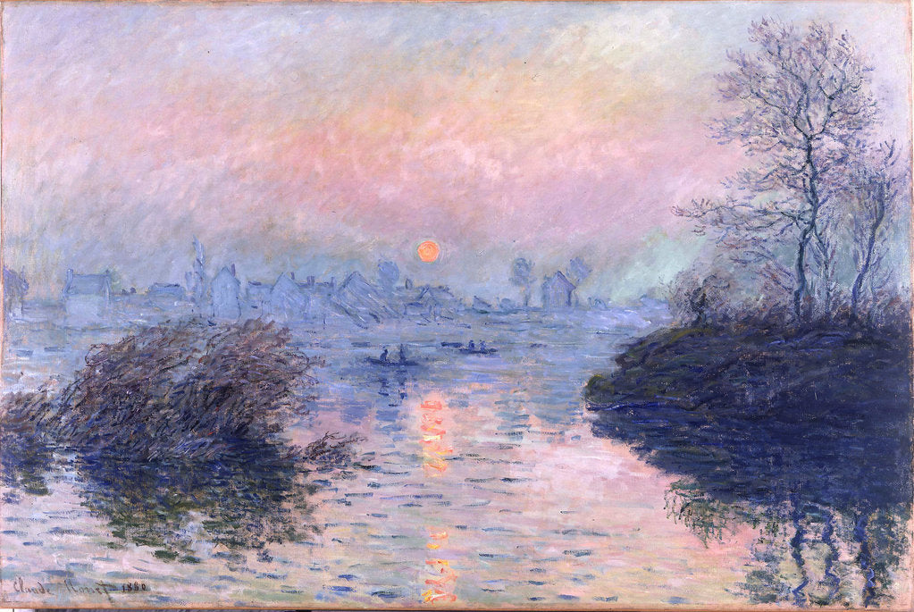 Detail of Sunset on the Seine at Lavacourt, Winter Effect by Claude Monet