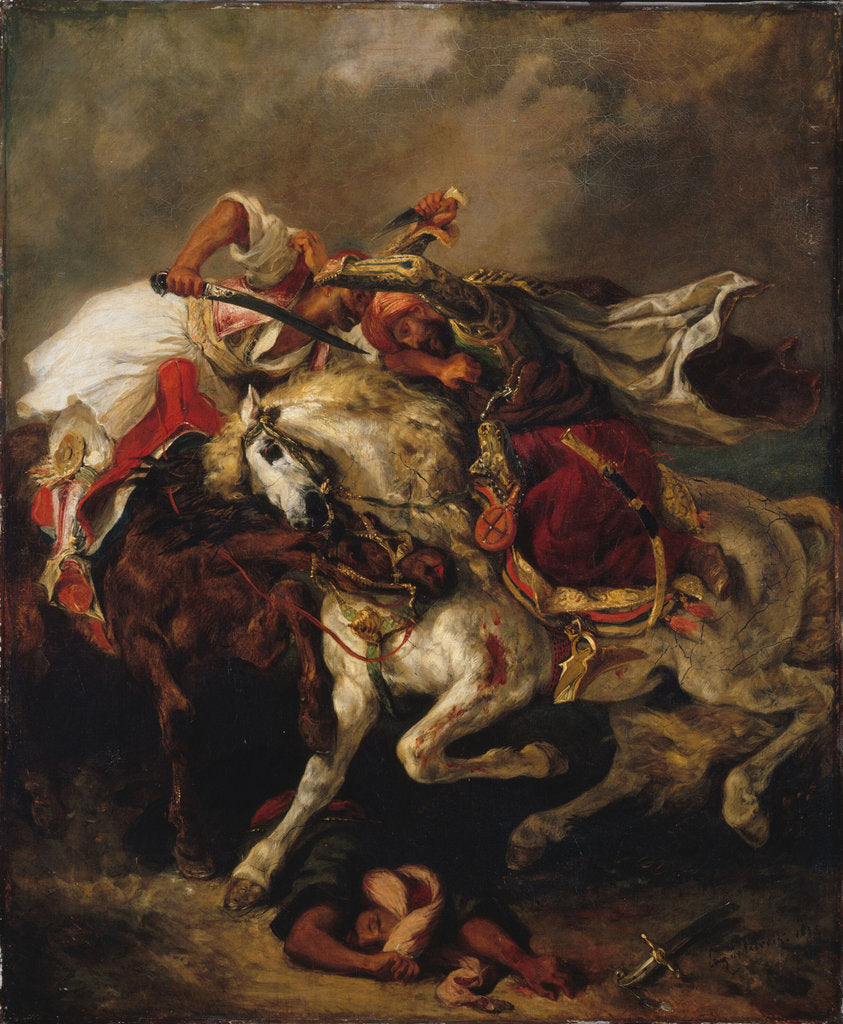 Detail of The Combat of the Giaour and the Pasha by Eugène Delacroix