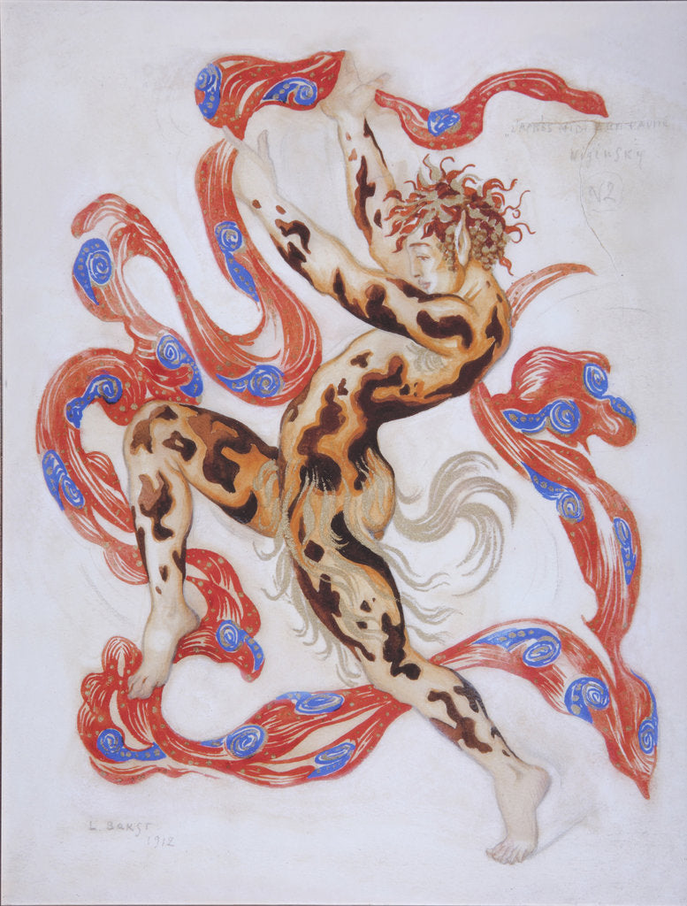 Detail of Vaslav Nijinsky in the Ballet The Afternoon of a Faun by C. Debussy by Léon Bakst