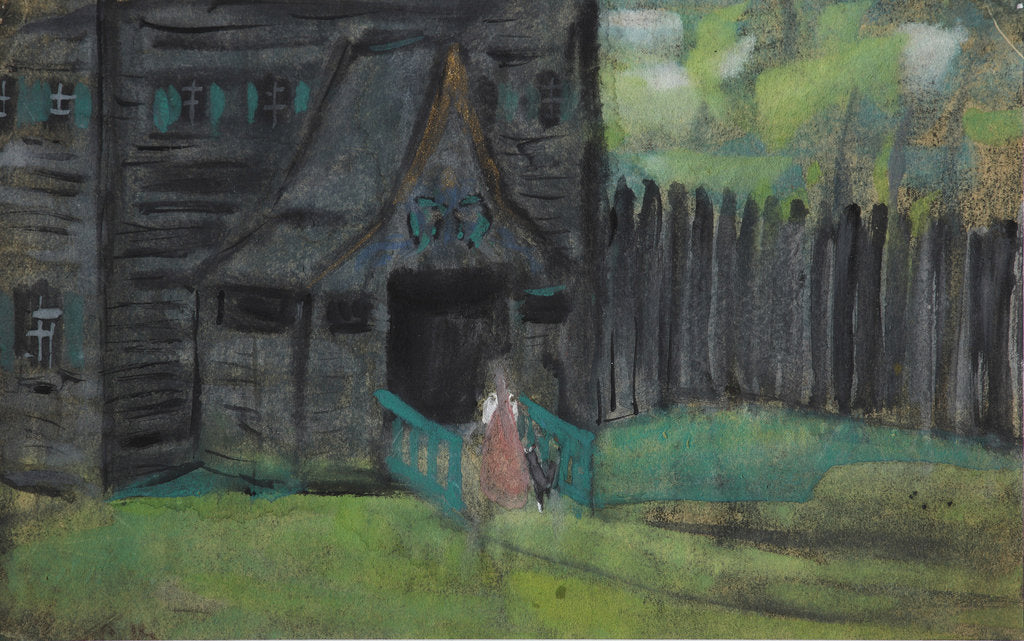 Detail of Illustration to The Tale of the Dead Princess and the Seven Knights by Sergei Vasilyevich Malyutin