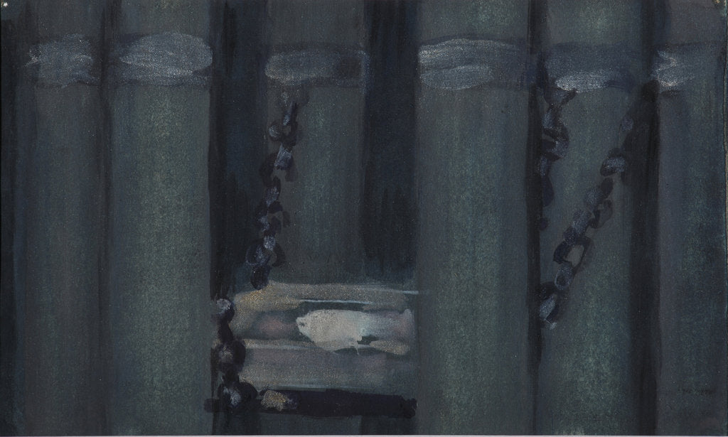 Detail of Illustration to The Tale of the Dead Princess and the Seven Knights by Sergei Vasilyevich Malyutin