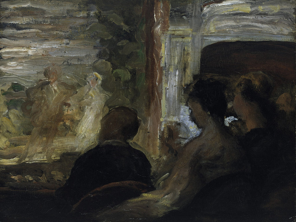 Detail of The Theatre Box by Honoré Daumier
