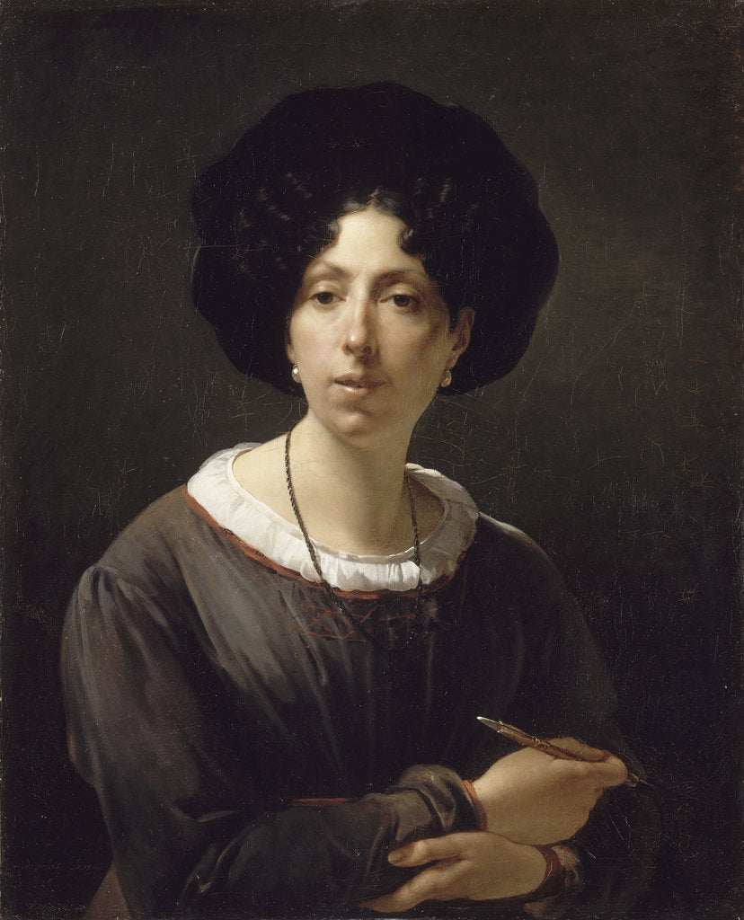 Detail of Self-Portrait by Hortense Haudebourt-Lescot