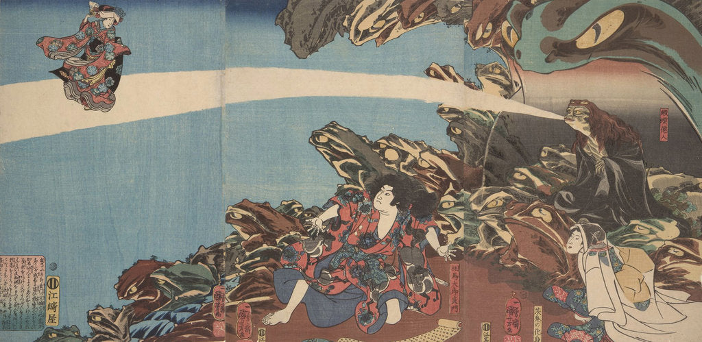 Detail of Gama Sennins Animus by Utagawa Kuniyoshi