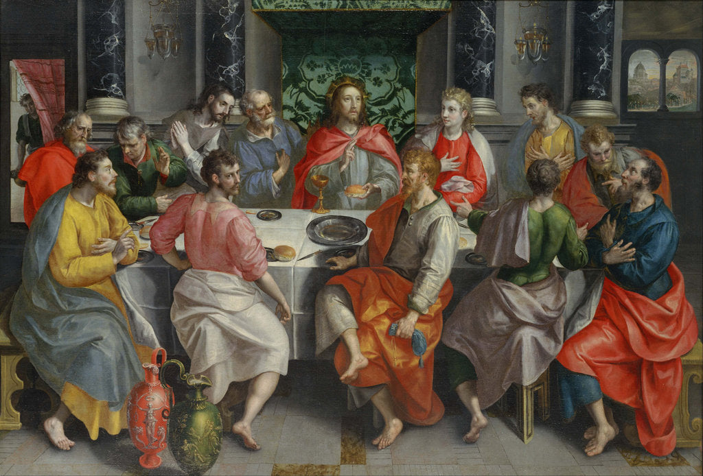Detail of The Last Supper by Maerten de Vos