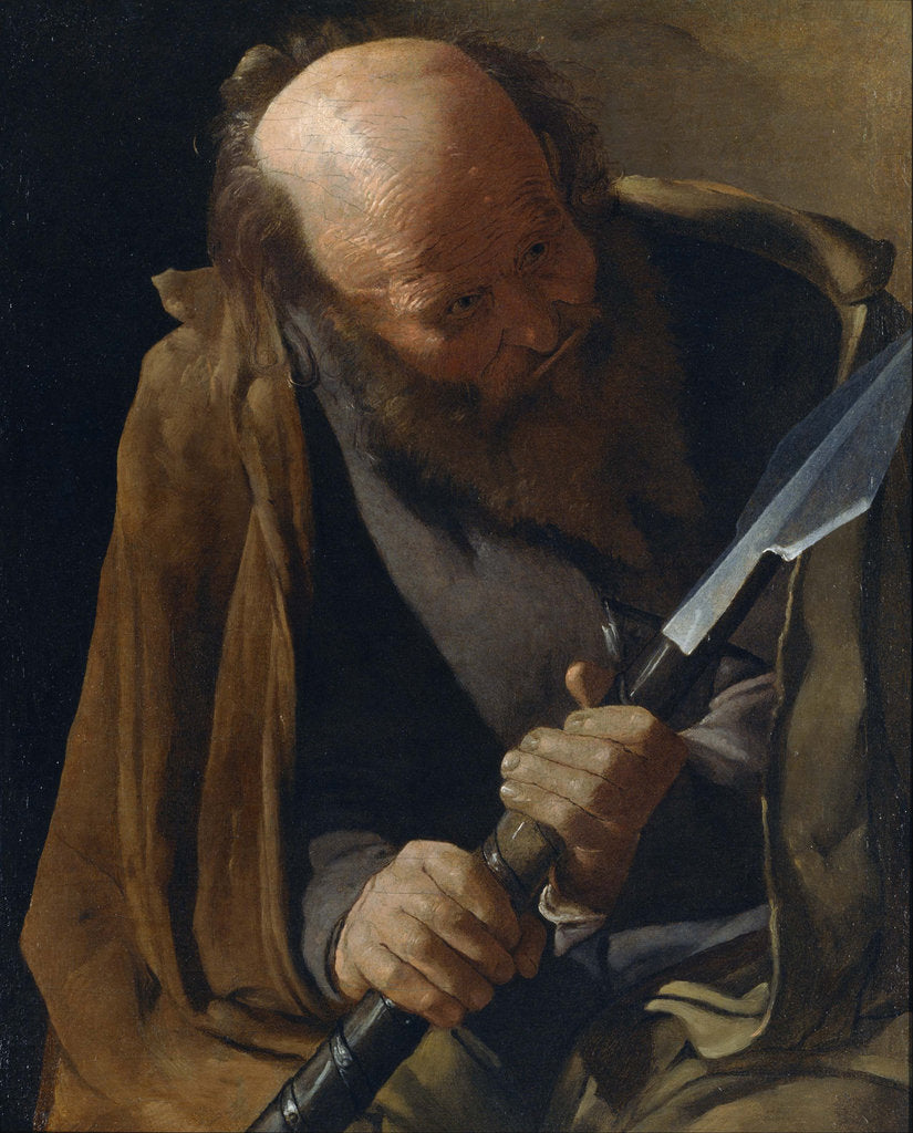 Detail of Saint Thomas the Apostle by Georges de La Tour