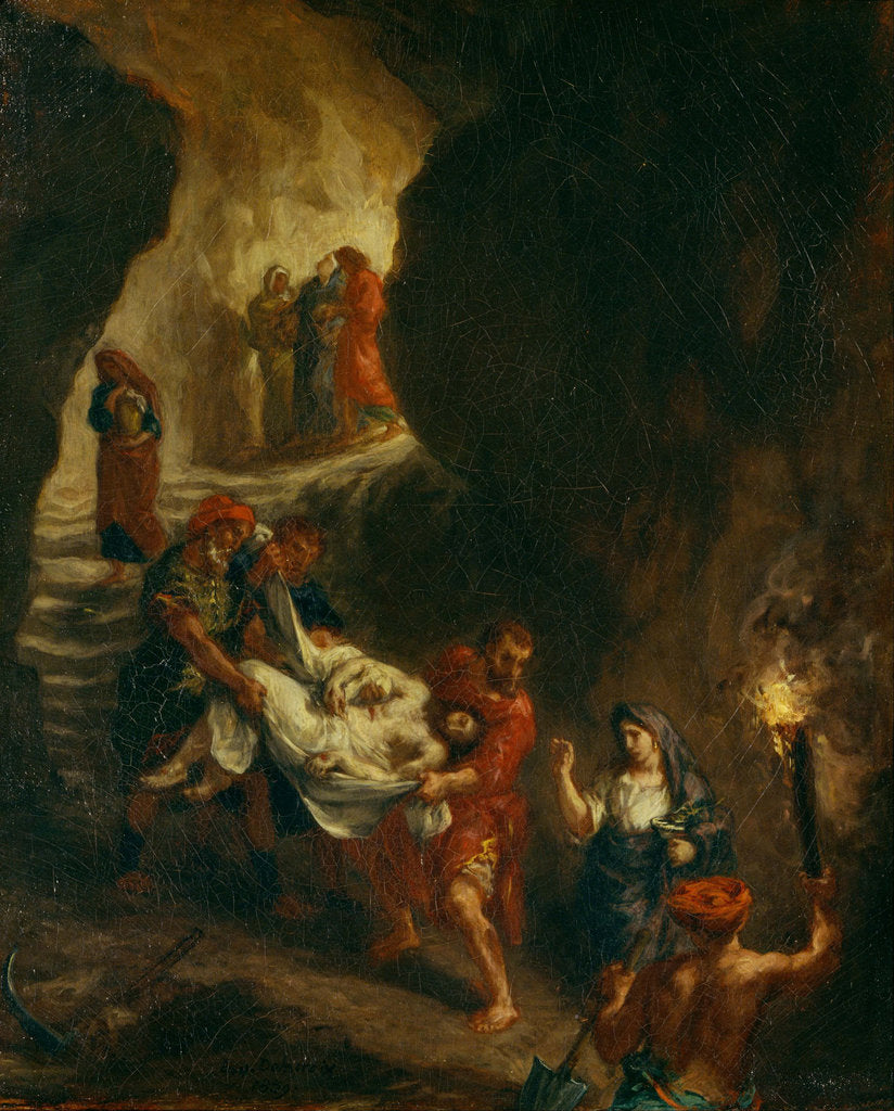Detail of Christ Carried Down to the Tomb by Eugène Delacroix