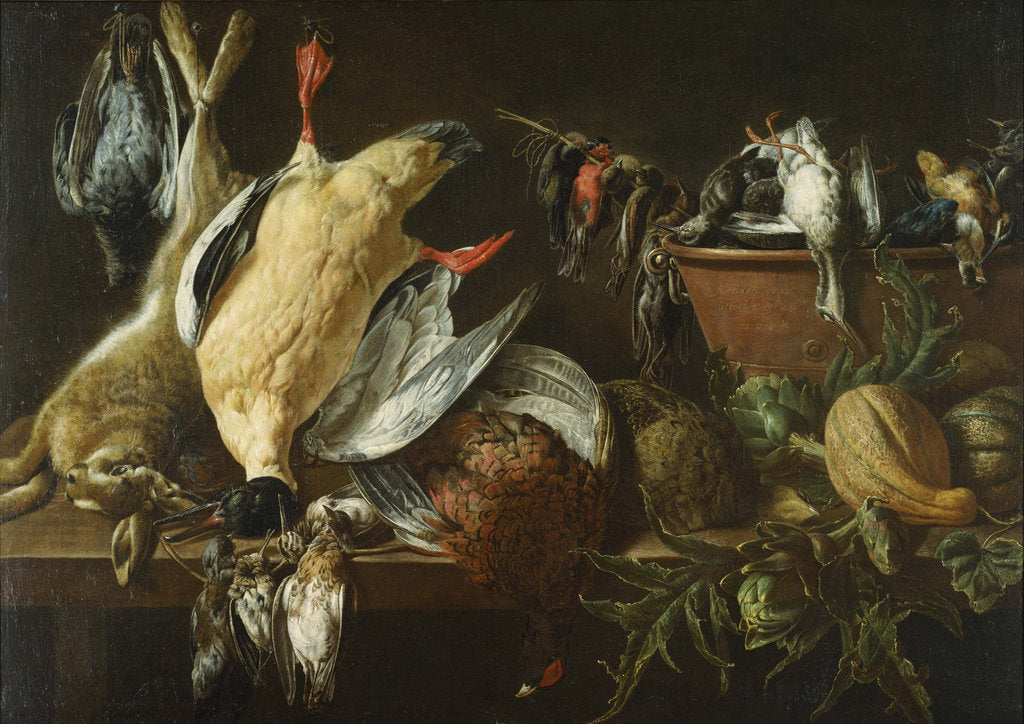 Detail of Games and Vegetables by Adriaen van Utrecht