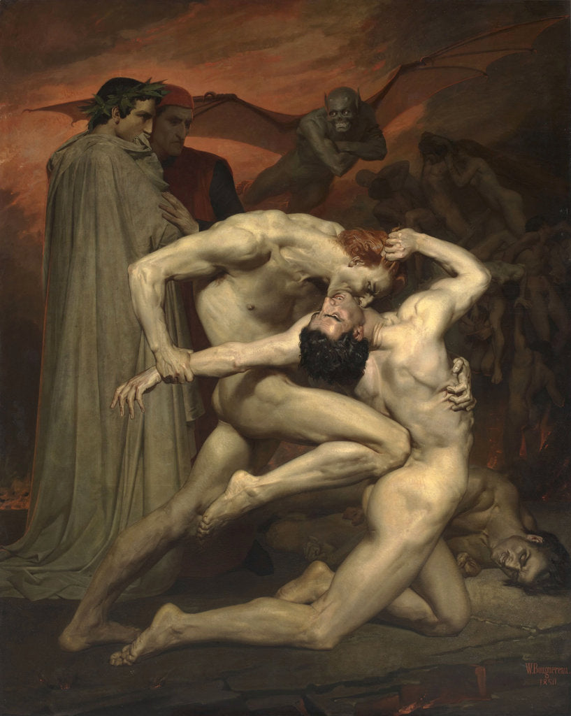 Detail of Dante and Virgil in Hell by William-Adolphe Bouguereau