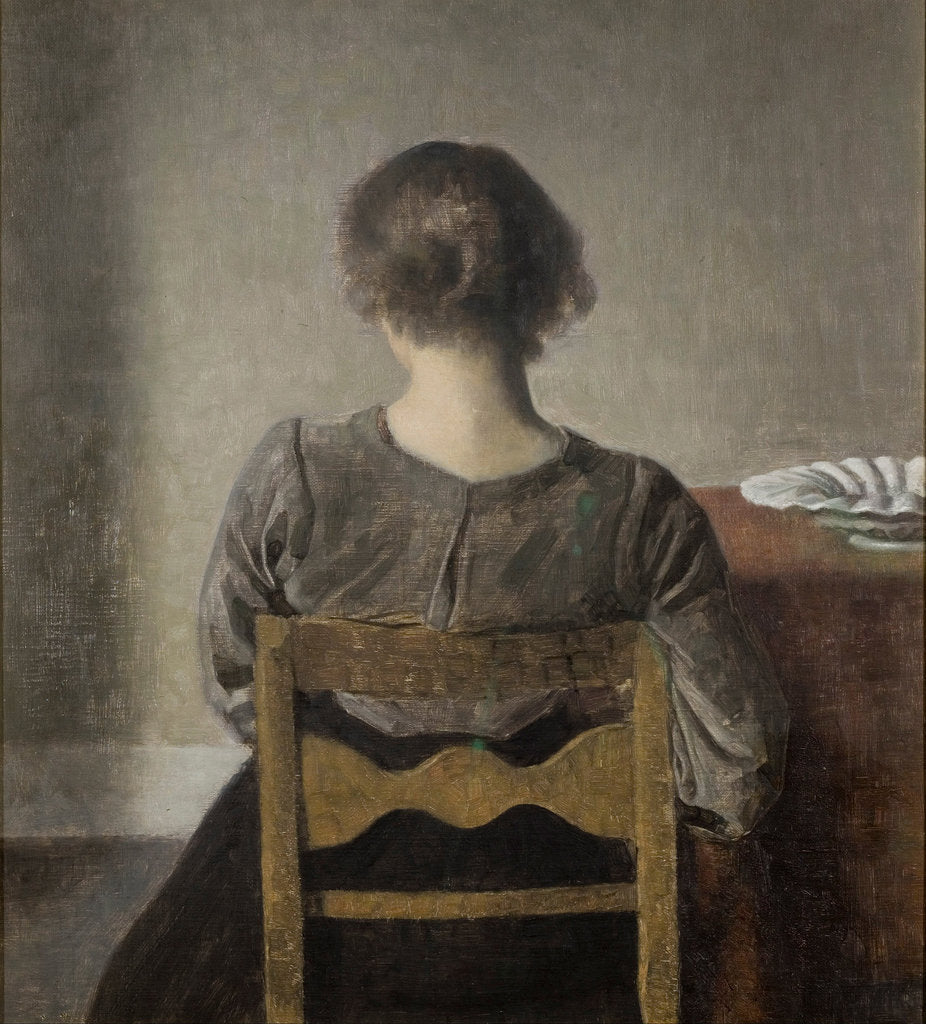 Detail of Rest by Vilhelm Hammershøi