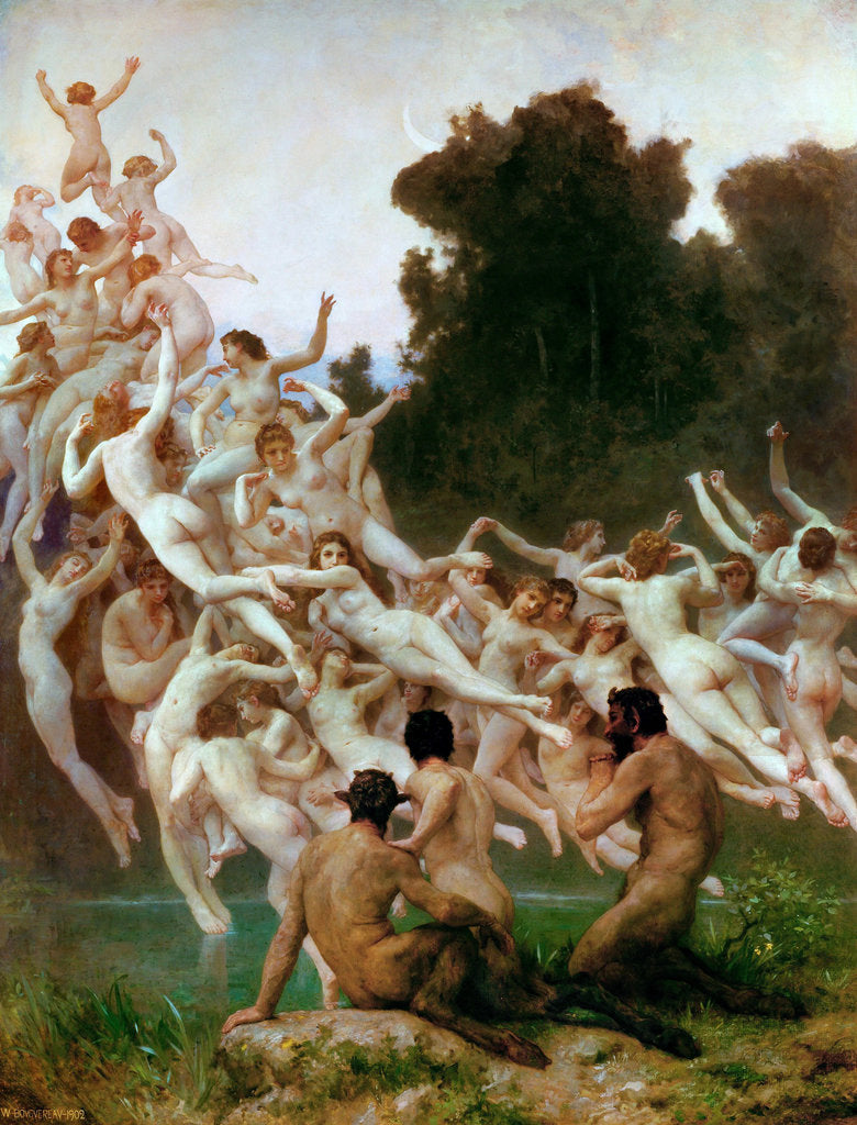 Detail of The Oreads (Les Oréades) by William-Adolphe Bouguereau