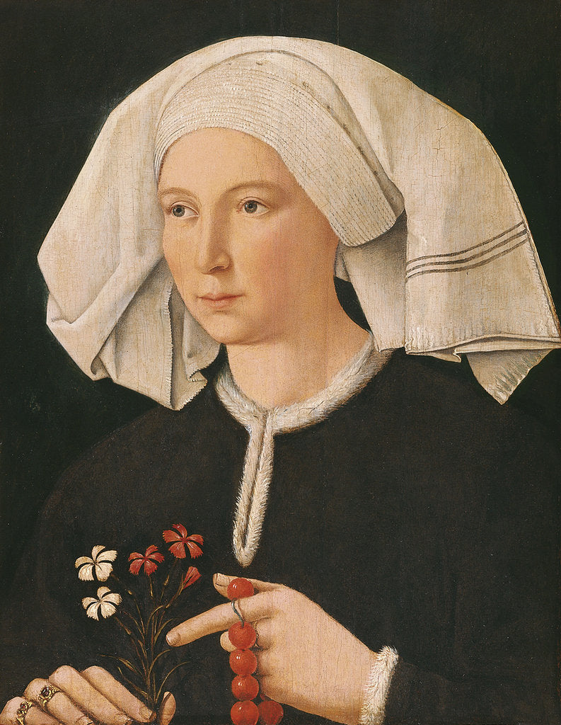 Detail of Portrait of a Woman by Swabian master