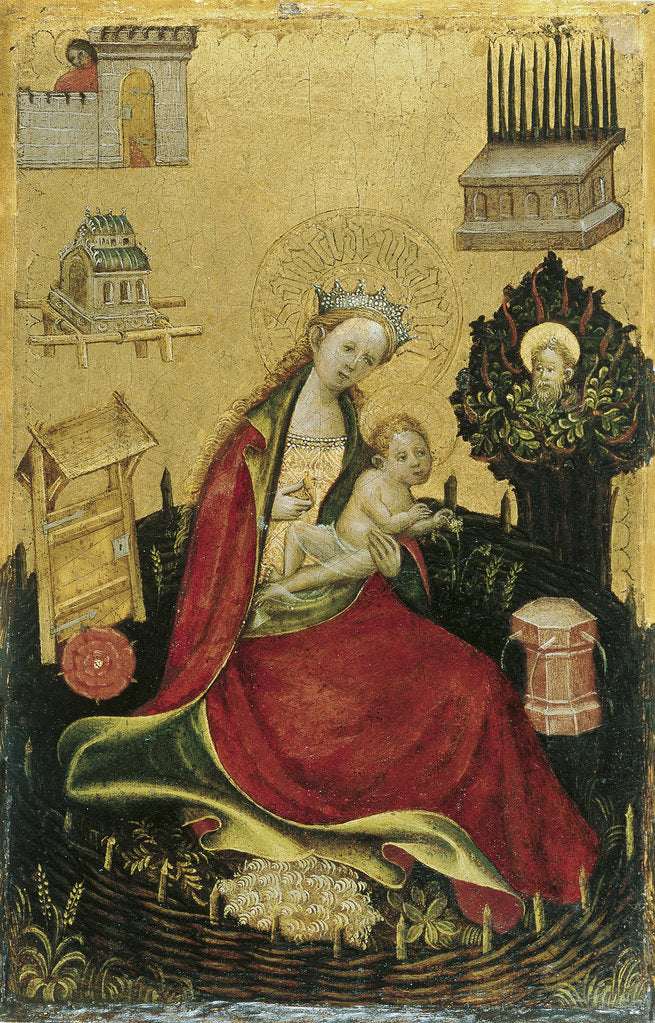 Detail of The Virgin and Child in the Hortus Conclusus by Westphalian Master