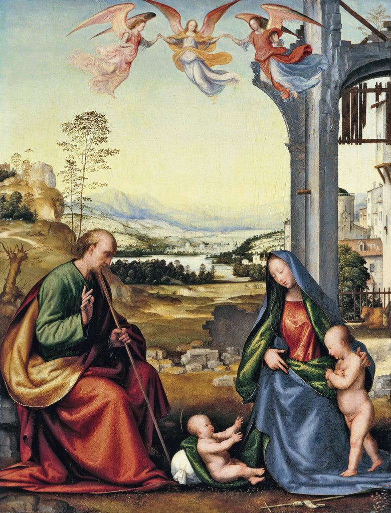 Detail of The Holy Family with John the Baptist by Fra Bartolommeo
