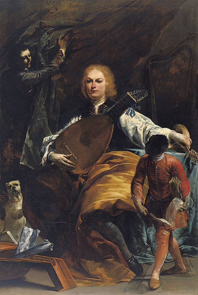 Detail of Portrait of Count Fulvio Grati by Giuseppe Maria Crespi