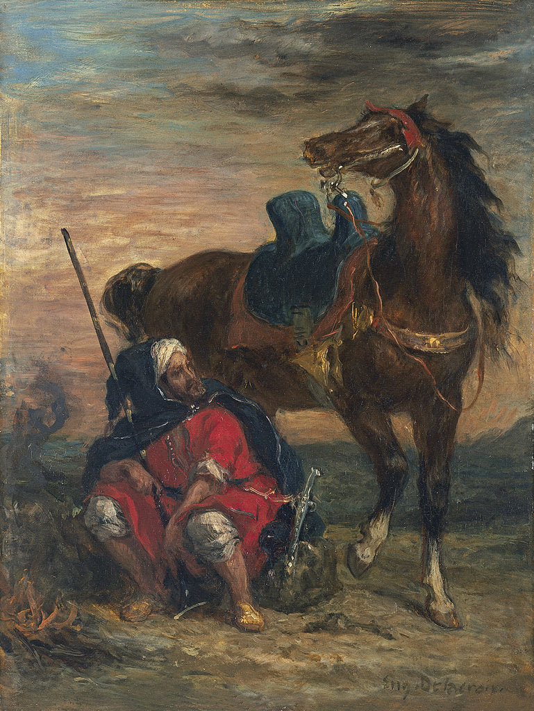Detail of Arab Rider by Eugène Delacroix
