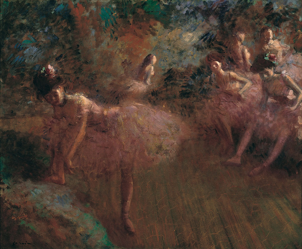 Detail of Dancers in pink by Jean-Louis Forain