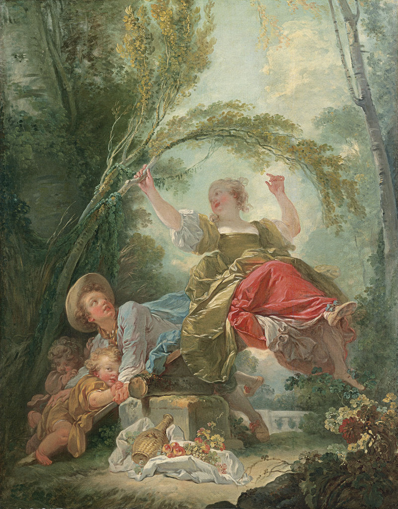 Detail of The Seesaw by Jean Honoré Fragonard