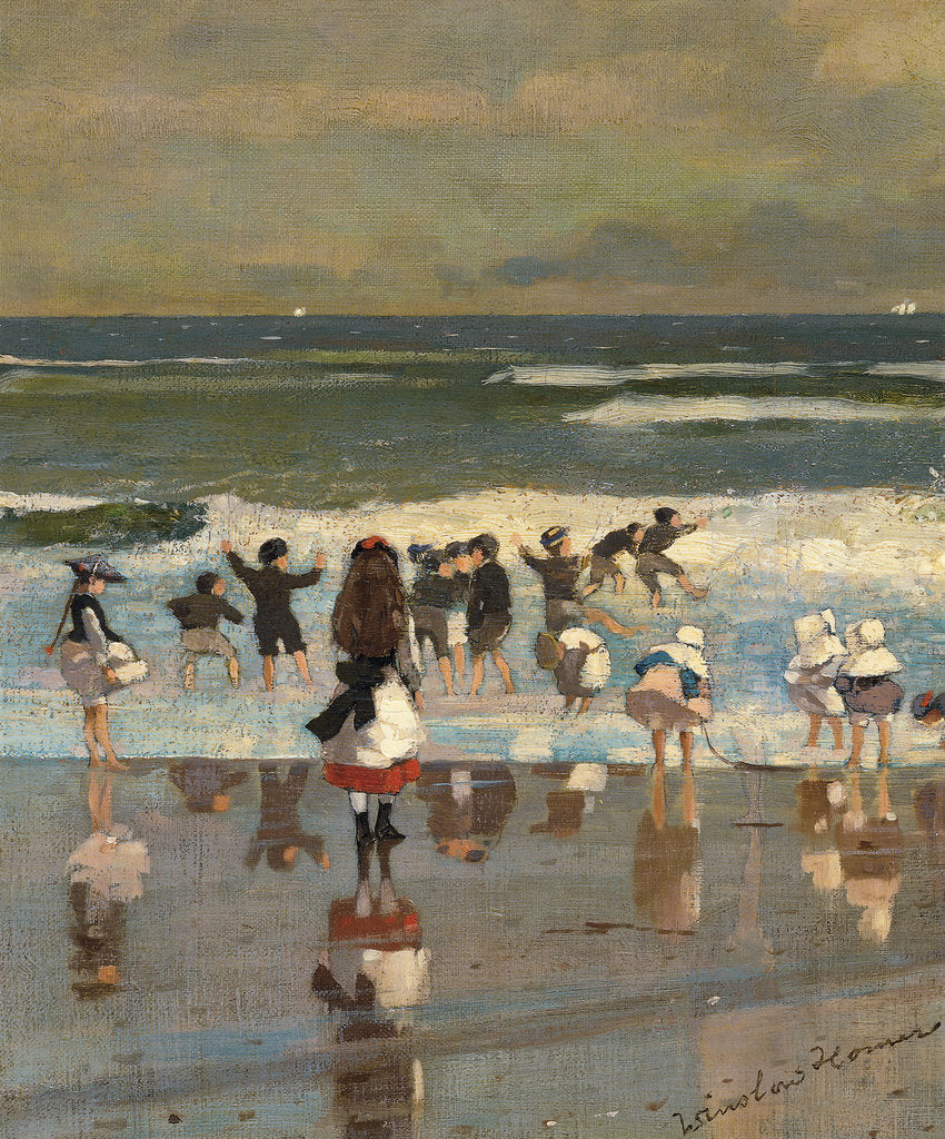Detail of Beach Scene by Winslow Homer