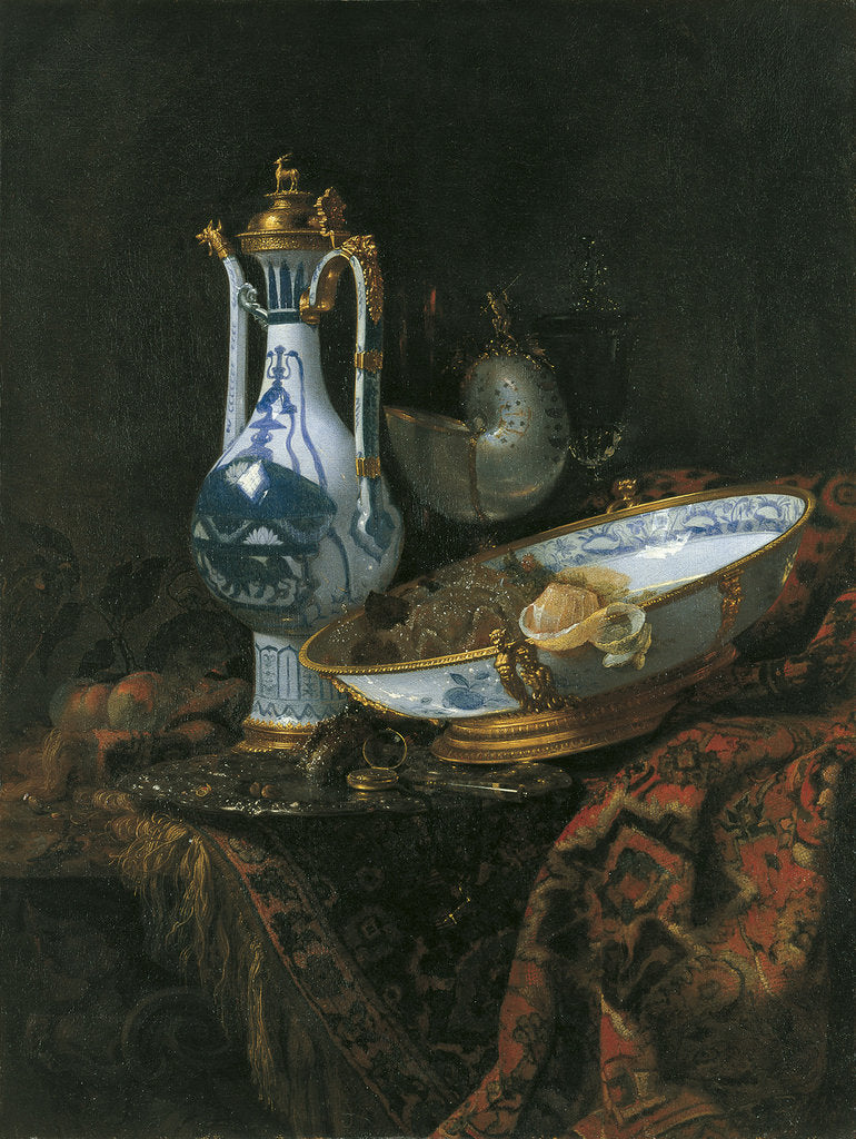 Detail of Still life with Nautilus Cup by Willem Kalf