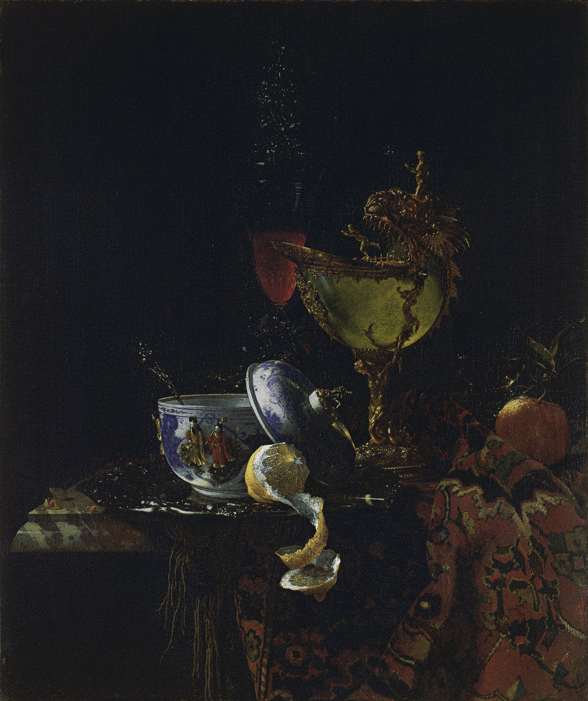 Detail of Still life with Nautilus Cup by Willem Kalf