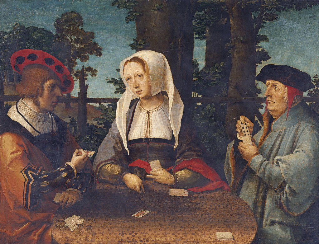 Detail of The Card Players by Lucas Leyden van