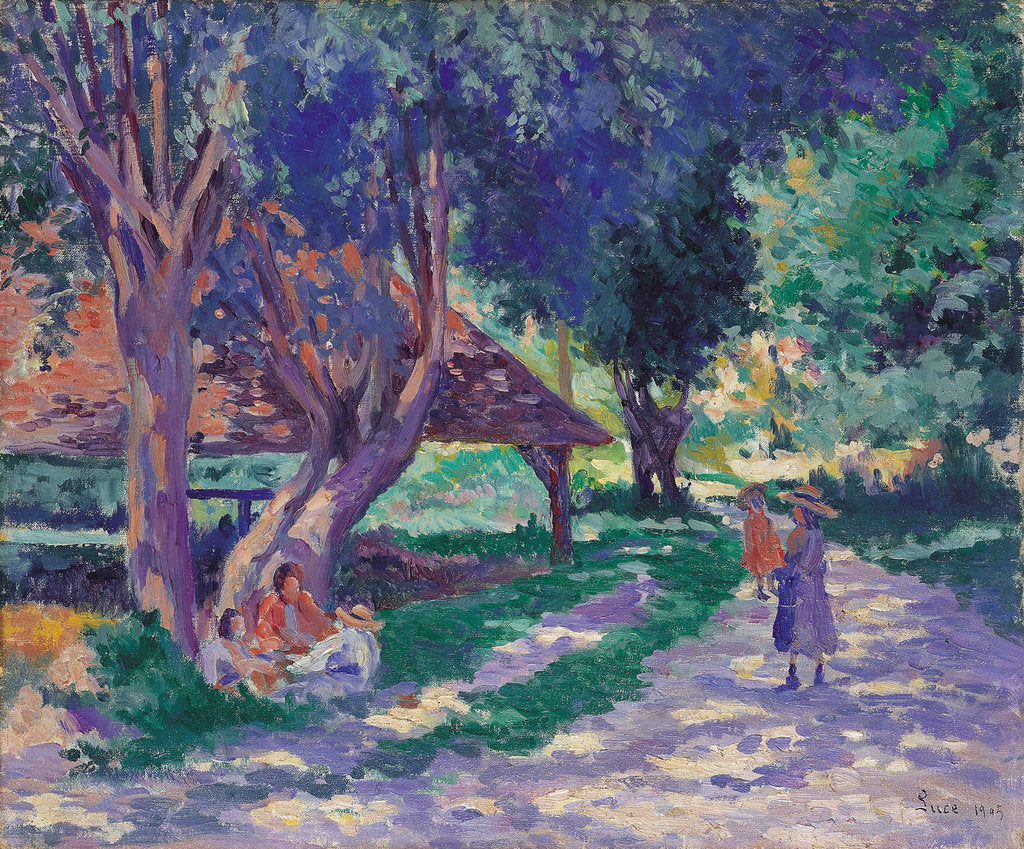 Detail of Bessy, Yonne, the Shaded Path by Maximilien Luce