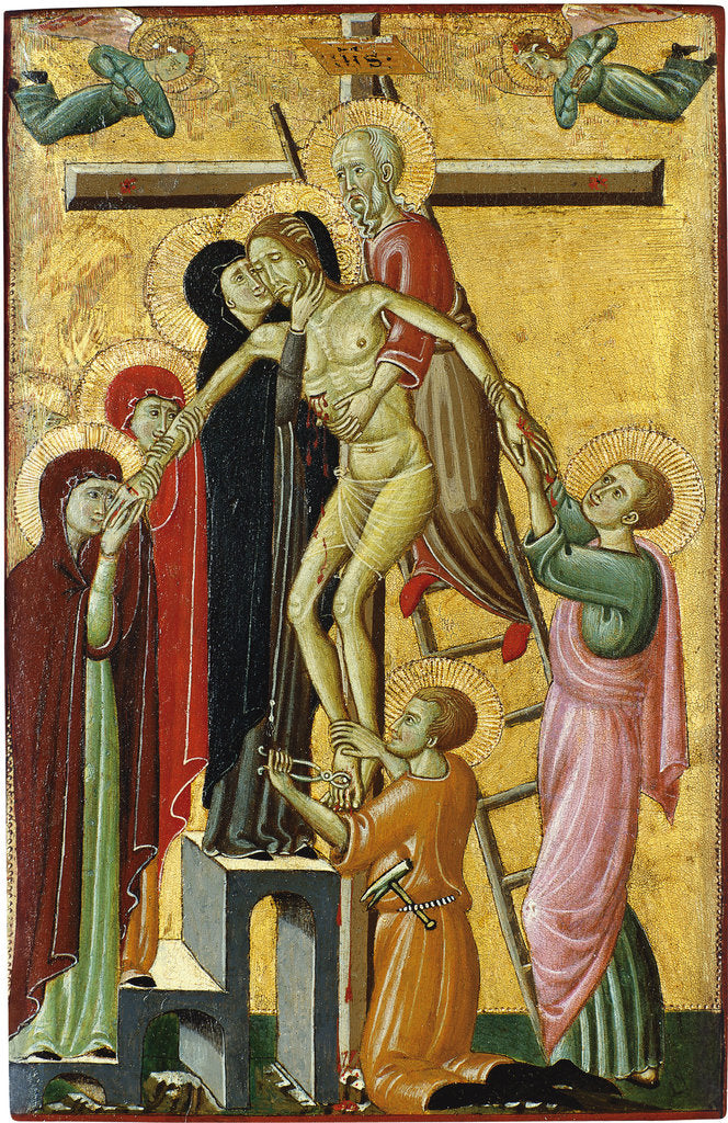 Detail of The Descent from the Cross by Master of Forlì