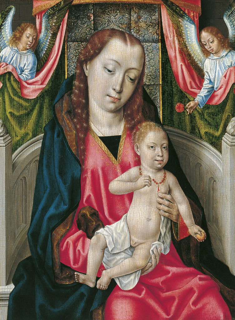 Detail of The Virgin and Child by Master of the legend of St. Ursula