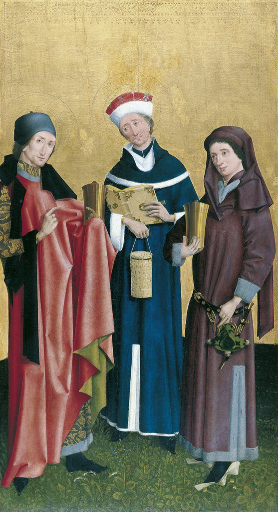 Detail of Saints Cosmas, Damian and Pantaleon by Master of Cologne