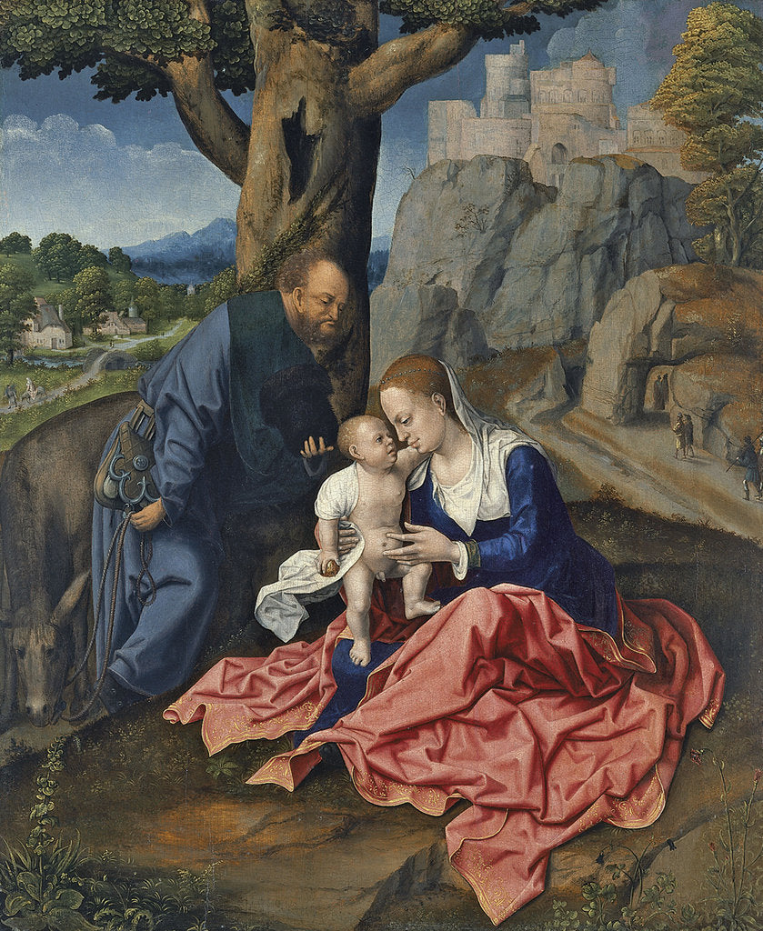 Detail of The Rest on the Flight into Egypt by Bernaert van Orley