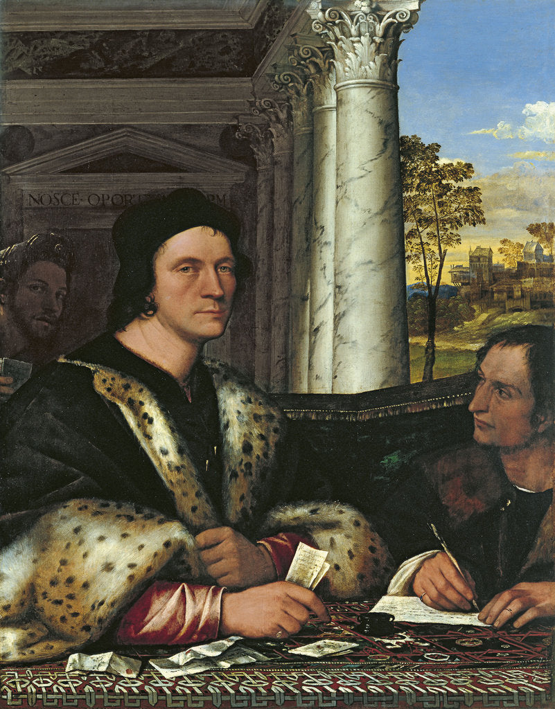 Detail of Portrait of Ferry Carondelet, with his Secretary by Sebastiano del Piombo