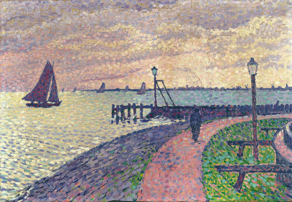 Detail of Entrance to the Port of Volendam by Théo van Rysselberghe