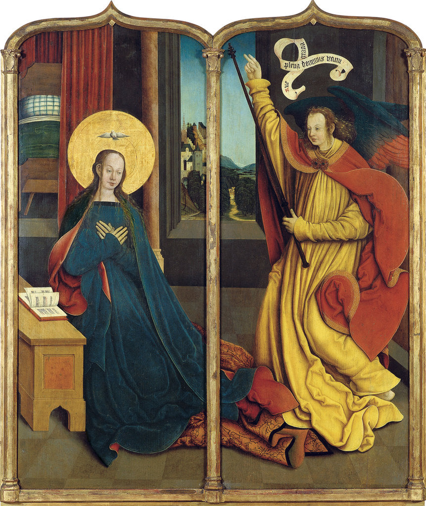 Detail of The Annunciation by Bernhard Strigel