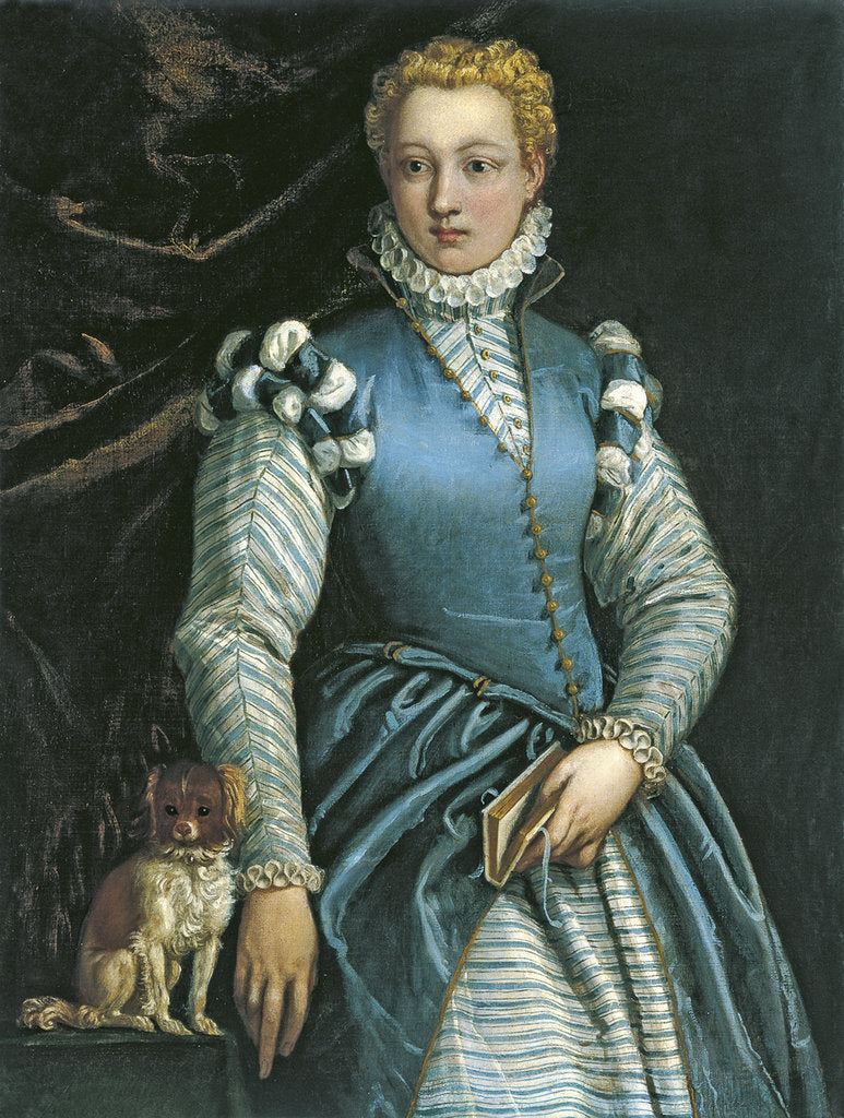 Detail of Portrait of a Woman with a dog by Paolo Veronese