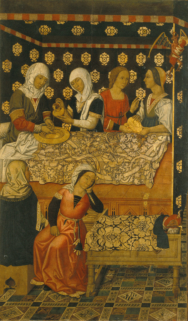 Detail of The Birth of Saint Stephen by Vergós Family