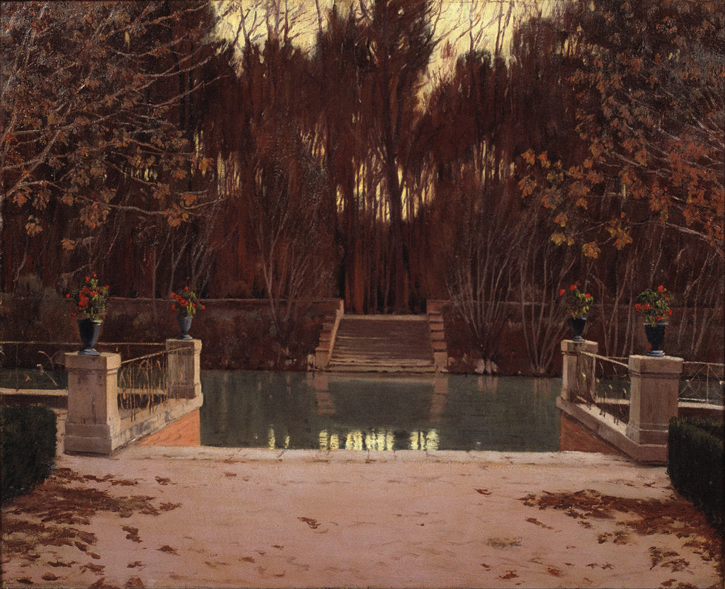 Detail of The Landing Stage by Santiago Rusiñol
