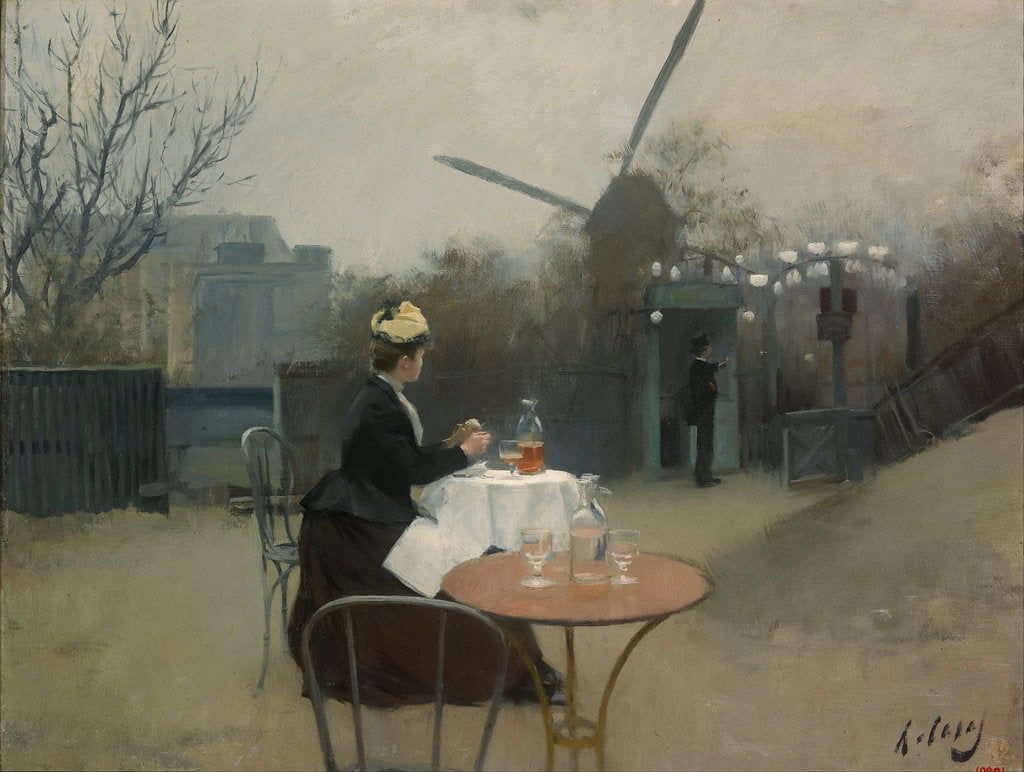 Detail of Plein air by Ramon Casas