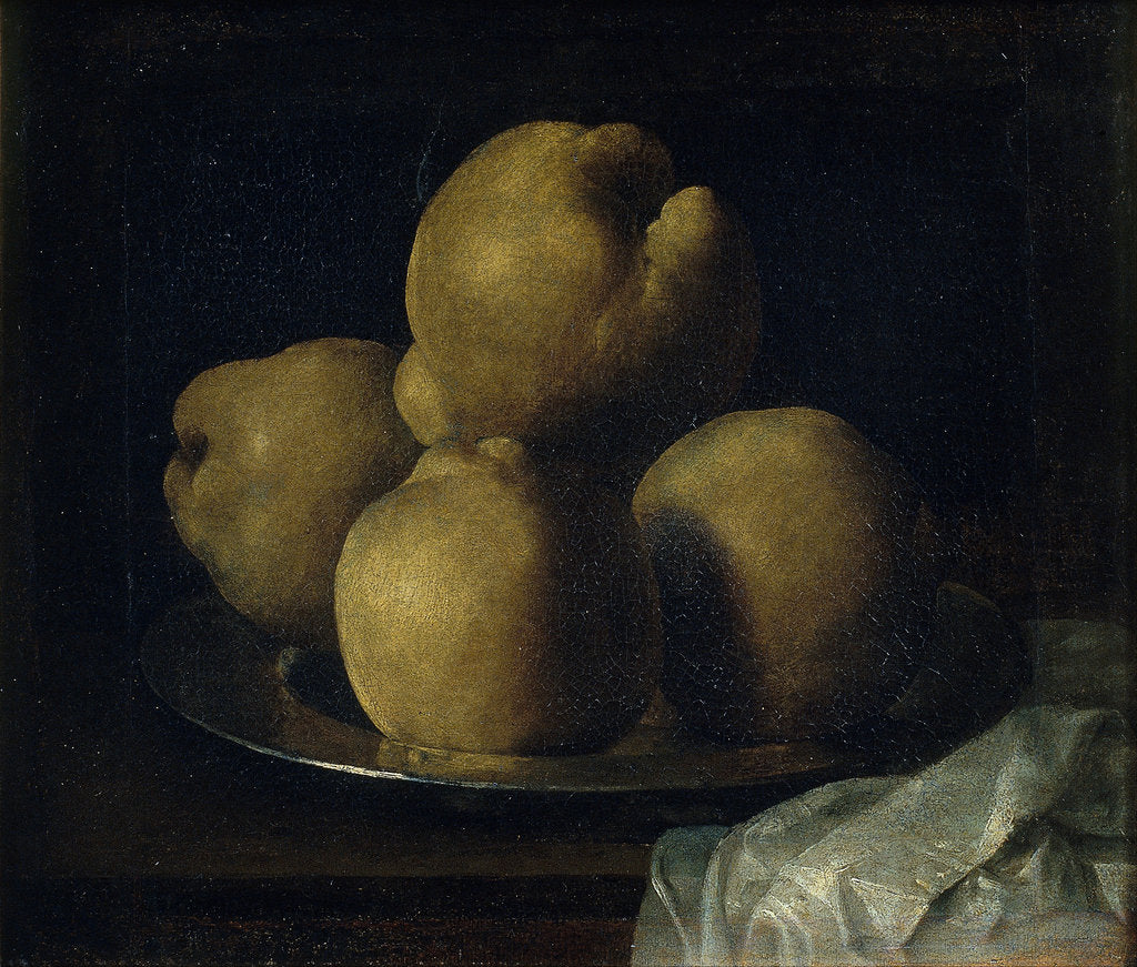Detail of Still Life with Dish of Quince by Francisco de Zurbarán